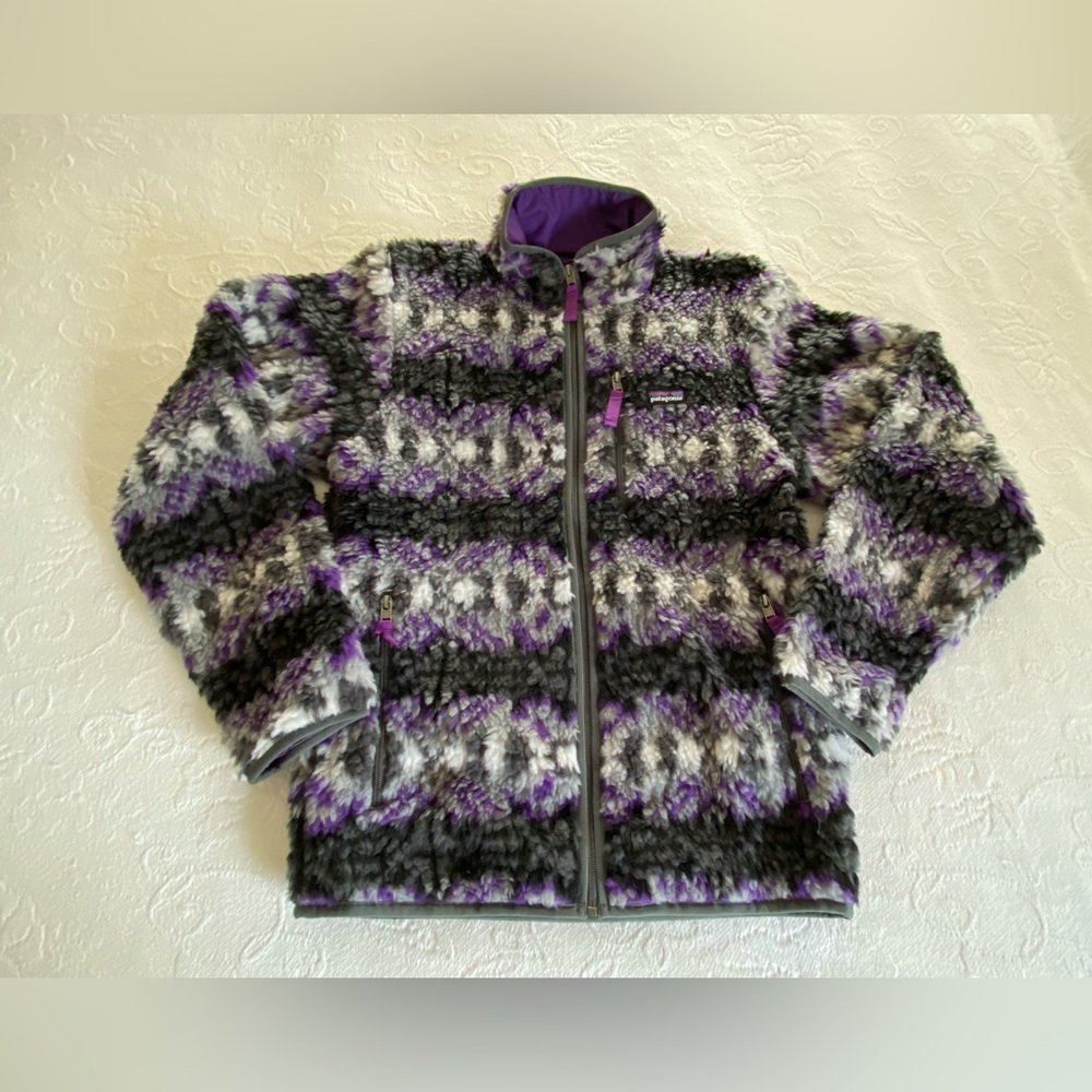 Patagonia Retro X Cardigan Deep Pile Fleece Jacket Vintage Aztec Design Small